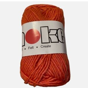 Lot of 2 each: SWTC Karaoke Yarn Orange, Nashua Cotton in orange and green 6 tot